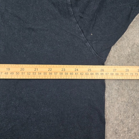 VTG Y2K Polo Ralph Lauren T-Shirt Mens XL Blue Long Sleeve Spellout Flag Skater - Picture 5 of 7